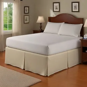 9 Inch Drop Bed Skirt Ivory Solid Egyptian Cotton 1000TC
