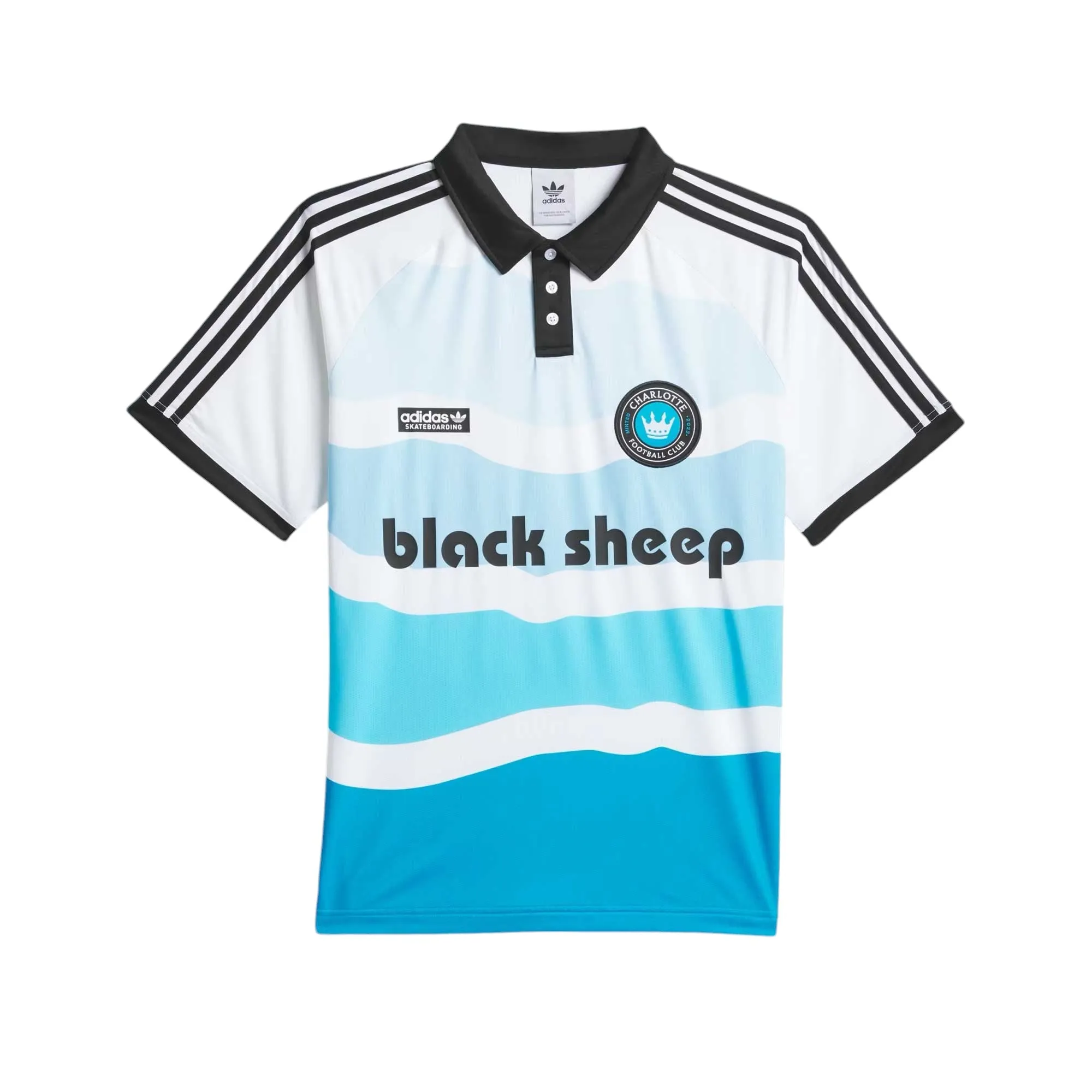 Adidas Black Sheep x CLTFC Football Shirt - White/Sharp Blue/Black