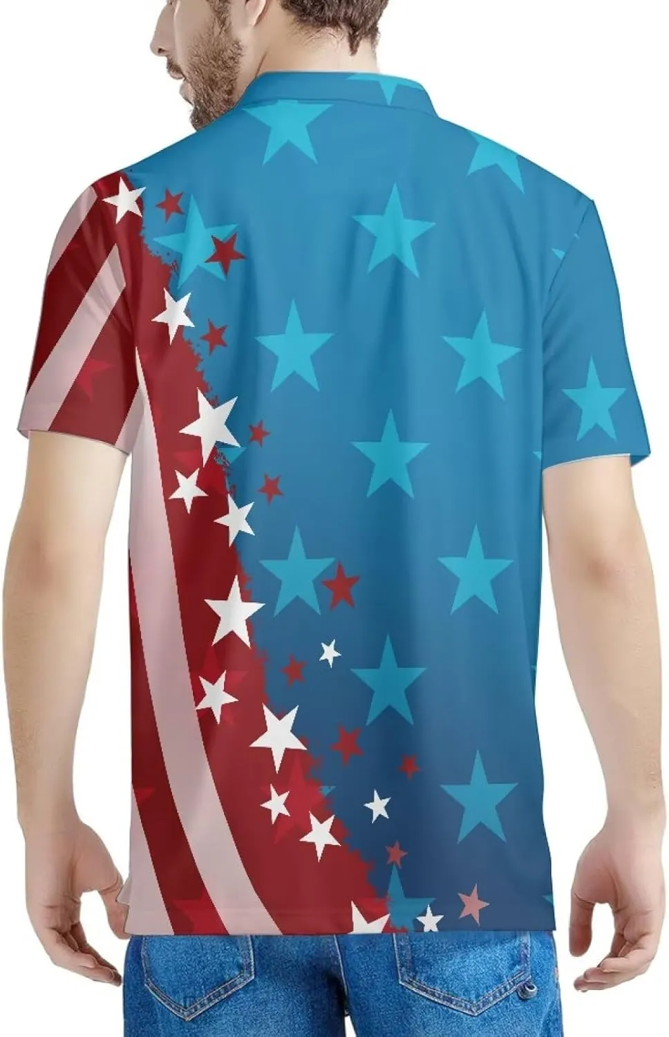 AFPANQZ Shirts for Mens Casual T-Shirts Graphic Short Sleeves Tees Button Up Casual Summer Slim Fit