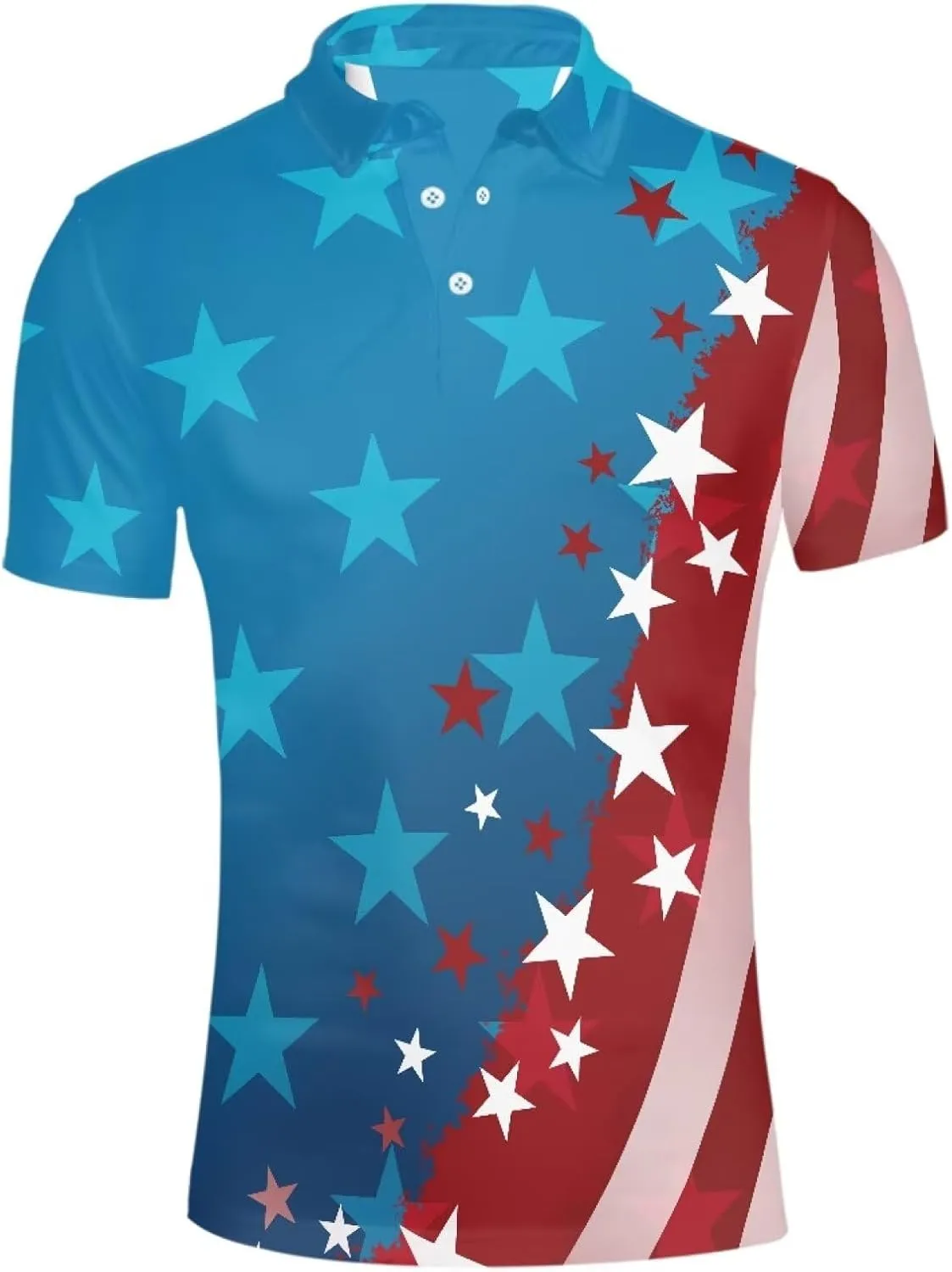 AFPANQZ Shirts for Mens Casual T-Shirts Graphic Short Sleeves Tees Button Up Casual Summer Slim Fit