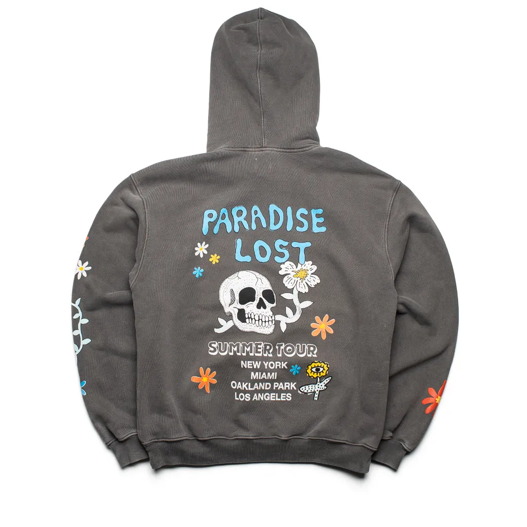 Alchemist Floral Skull Hoodie - Jet Black