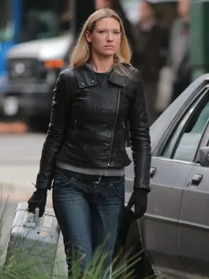 Anna Torv Fringe TV Series Black Leather Jacket