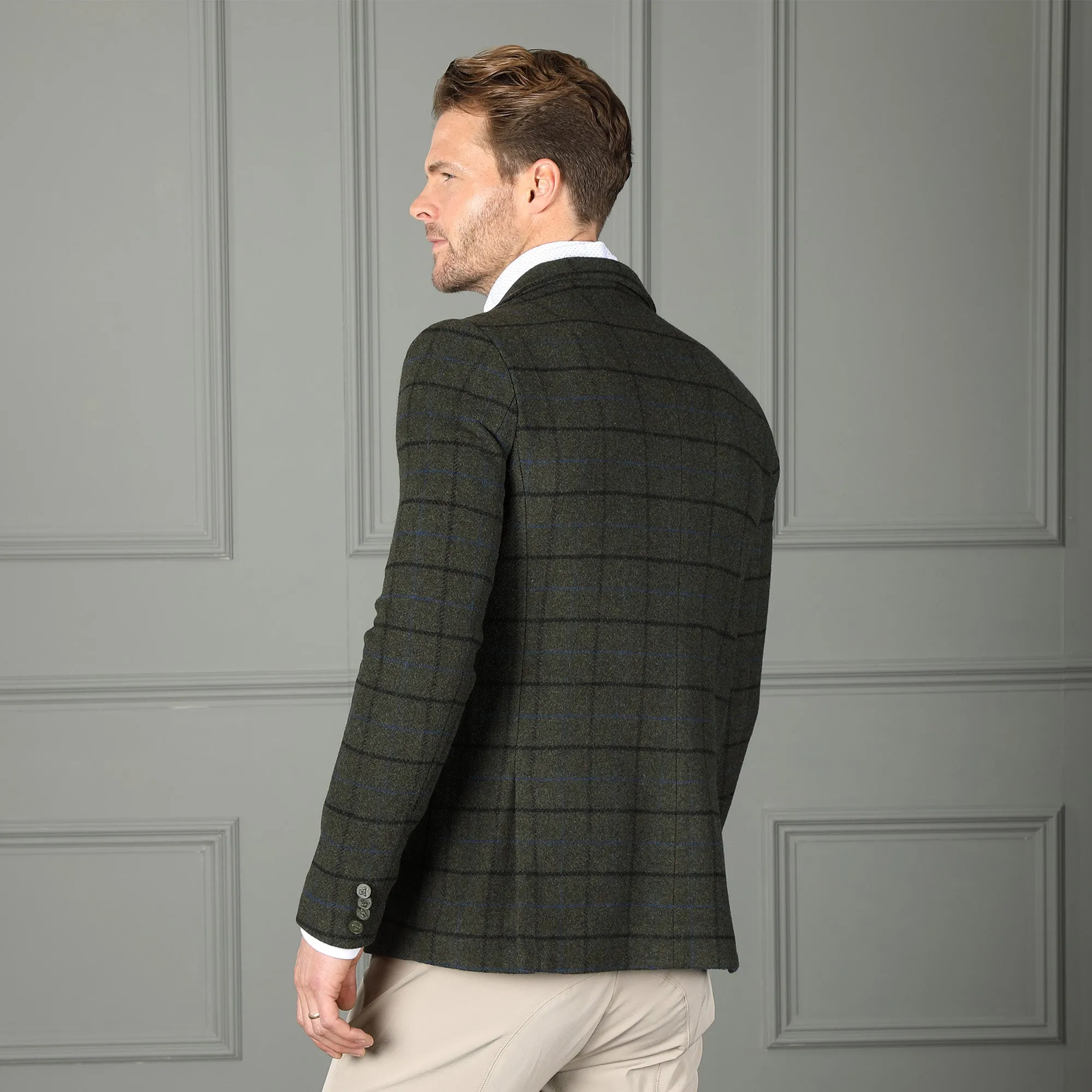 Aubrion Gents Saratoga Jacket - Dark Green Check