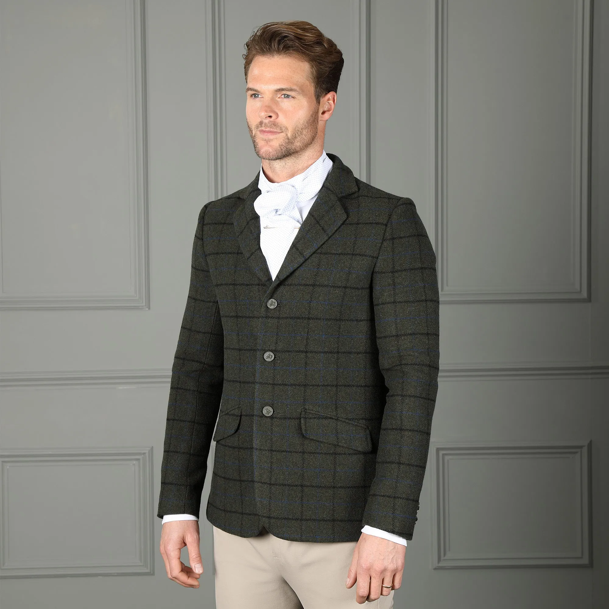 Aubrion Gents Saratoga Jacket - Dark Green Check