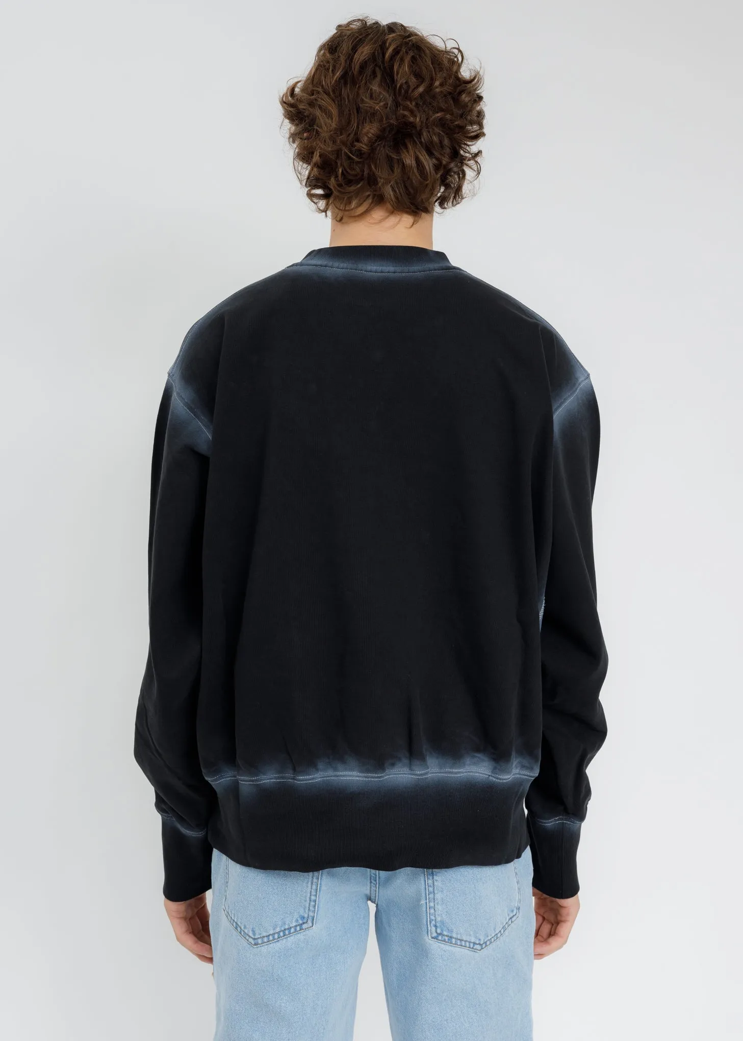 Black And White Washed Artwork Sweatshirt