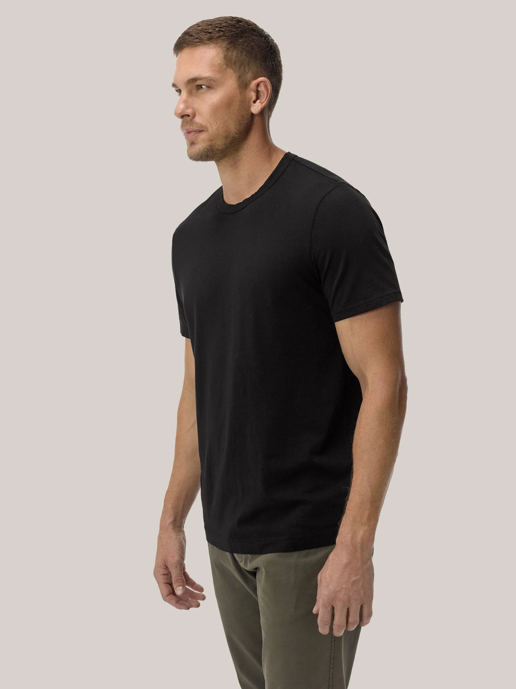 Black Pima Classic Tee