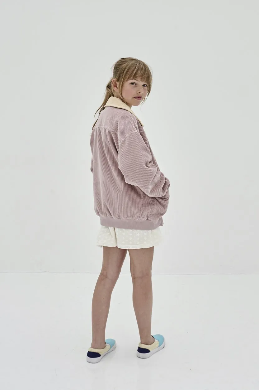 Bomber Collar Mauve Rose