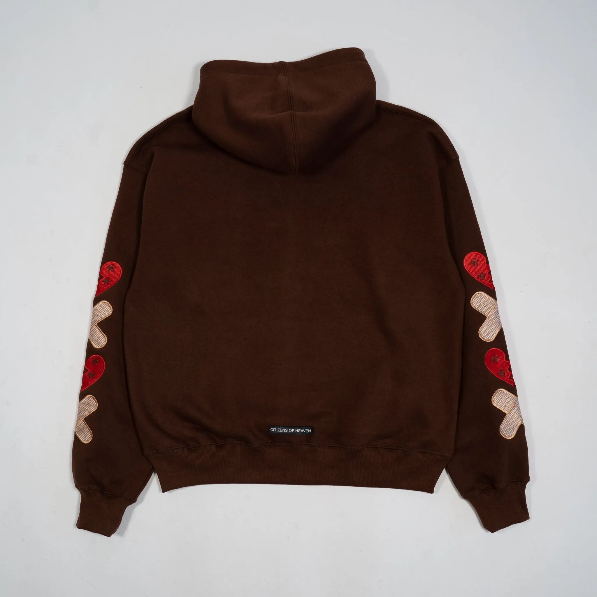 Broken Hearts Still Beat Hoodie- Brown