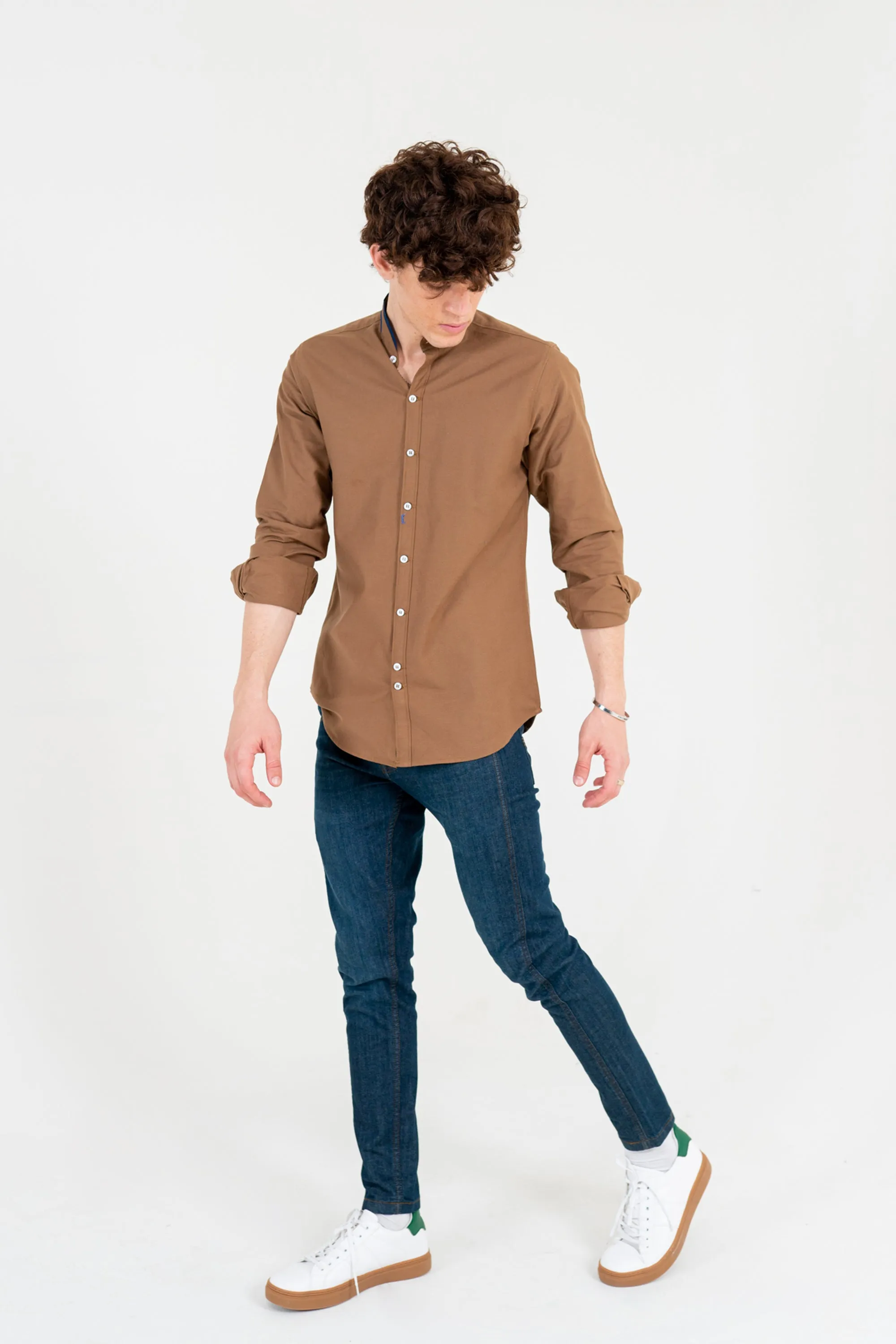 Brown Button-Down Shirt