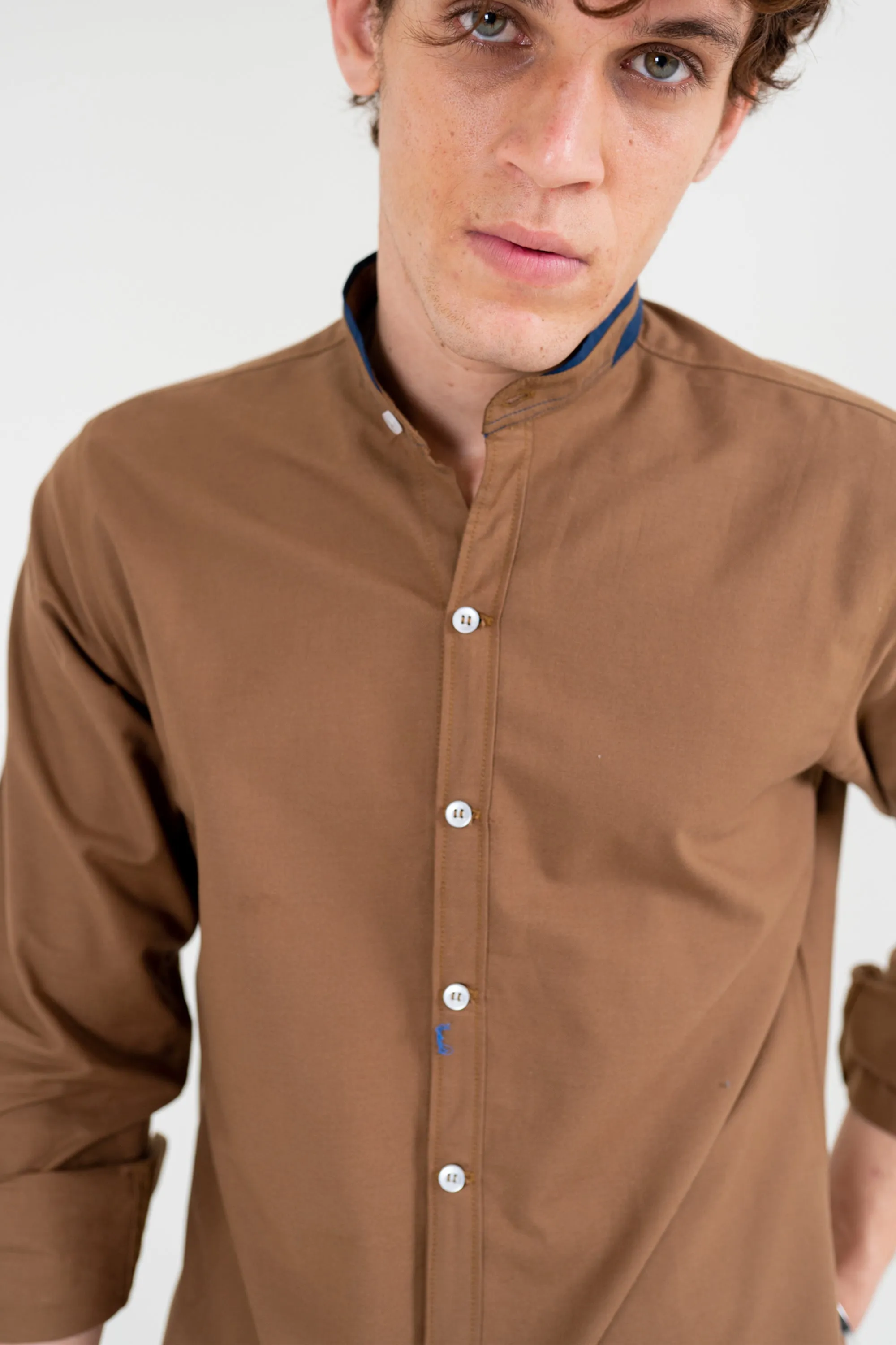 Brown Button-Down Shirt
