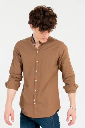 Brown Button-Down Shirt