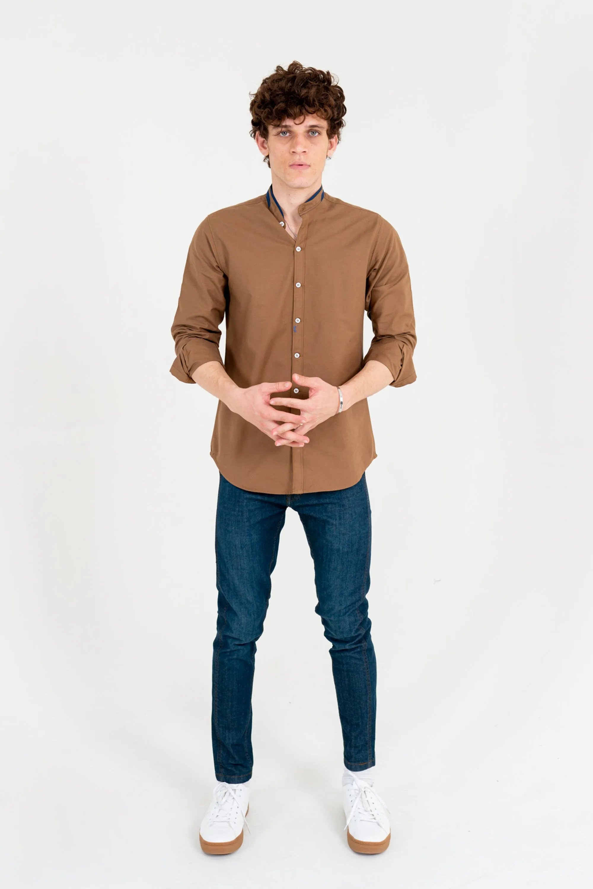 Brown Button-Down Shirt