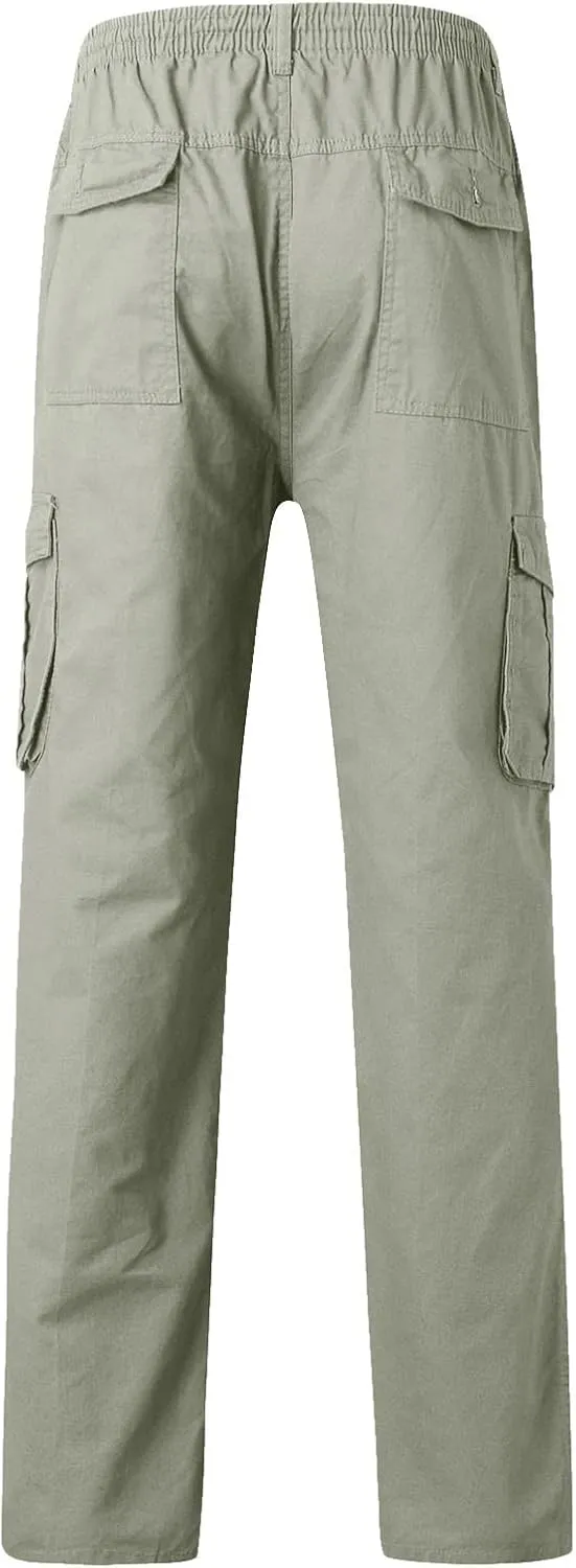 Cargo Sweatpants for Men Big and Tall Relaxed Fit Straight Leg Cargo Pant Men's Relaxed Fit Stretch Cargo Pant Men's