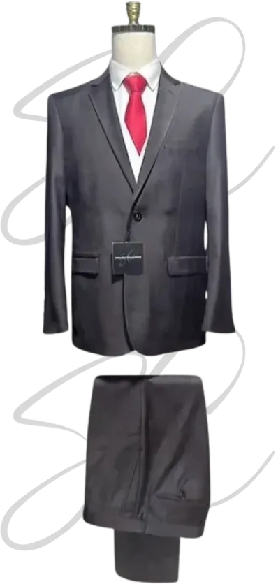 Charcoal Slim Fit Men's Suit Set