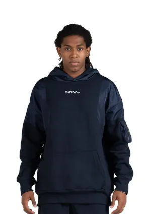 D-Blue Waterproof Hoodie  Zipper pocket .