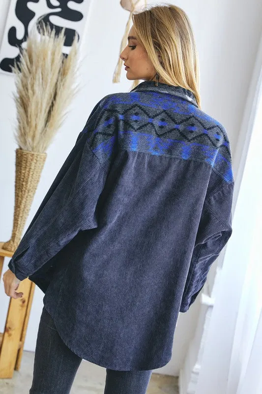Dani Long Sleeve Button Down Jacket
