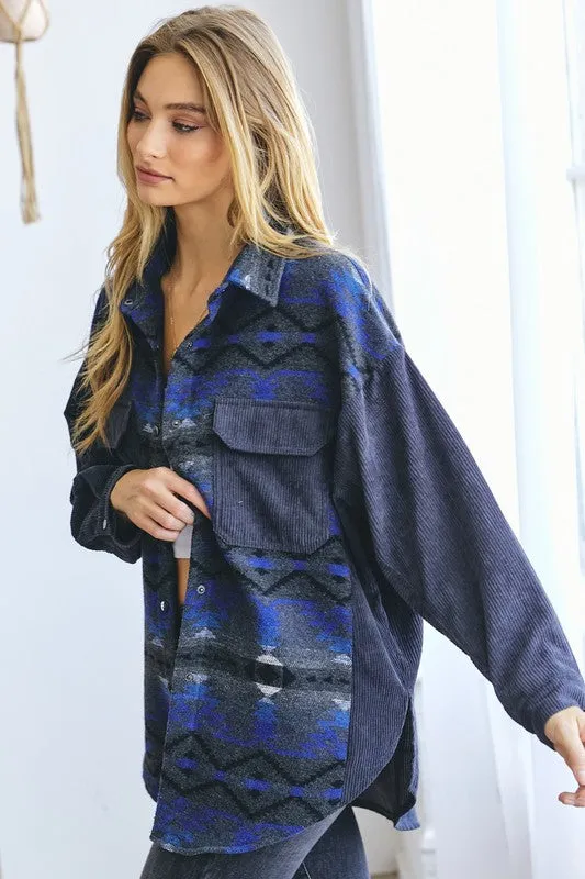 Dani Long Sleeve Button Down Jacket