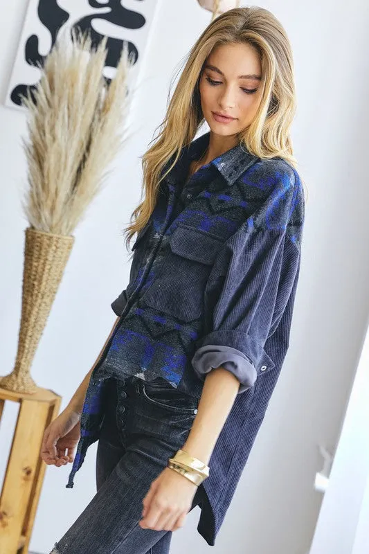 Dani Long Sleeve Button Down Jacket