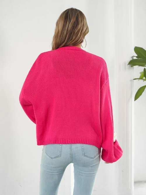 Feminine Embrace Open Front Floral Cardigan