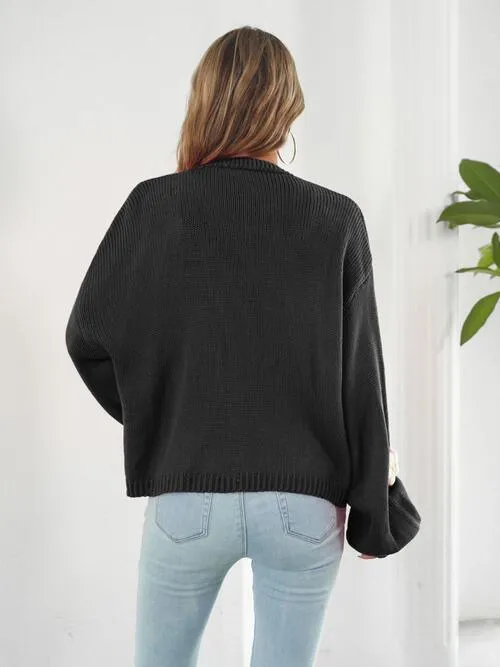 Feminine Embrace Open Front Floral Cardigan