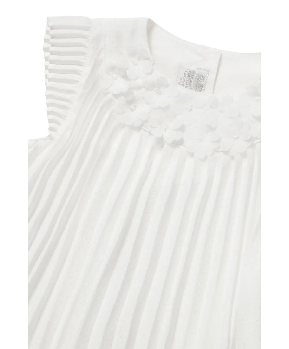 Flower Applique Pleat Dress