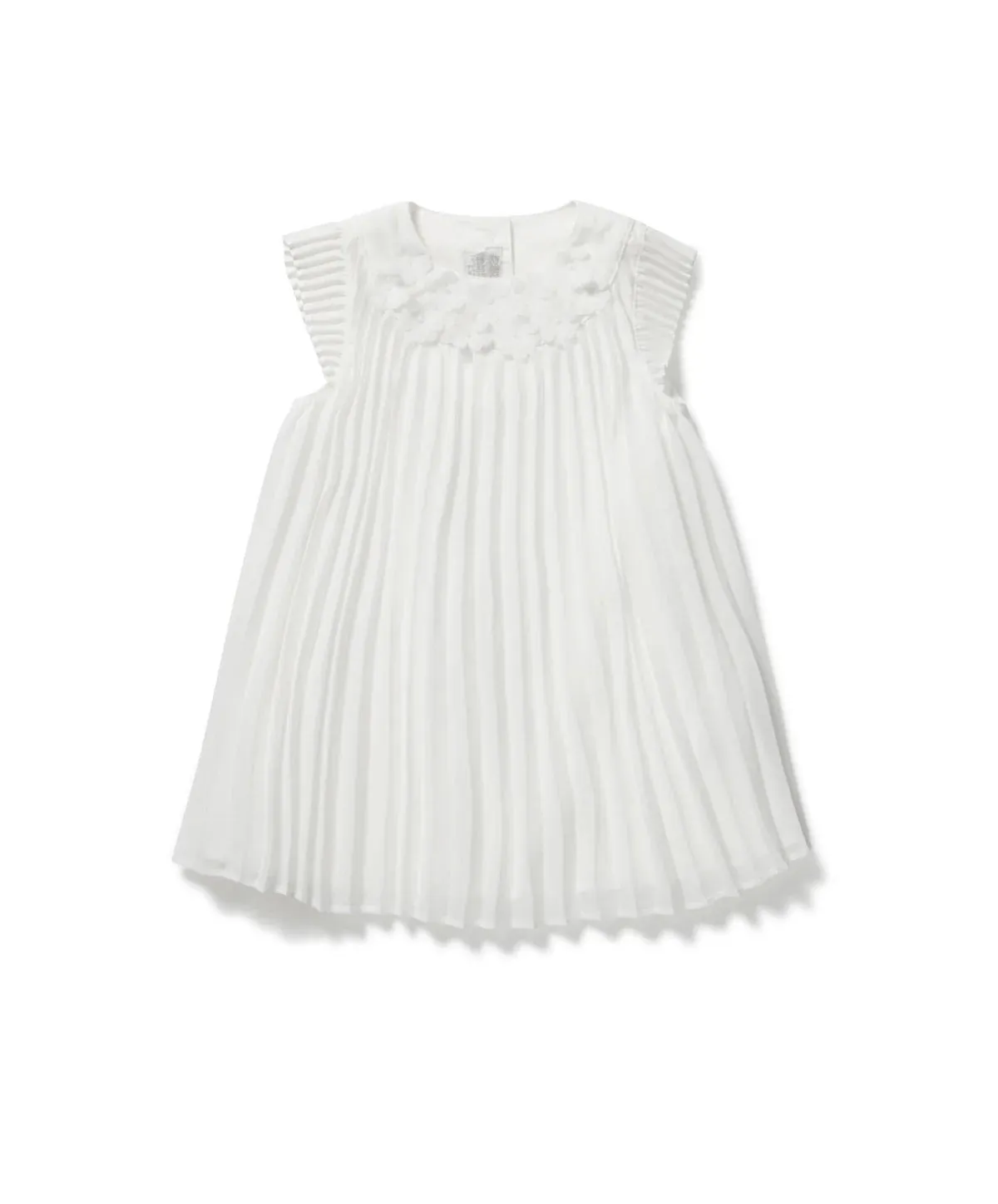 Flower Applique Pleat Dress