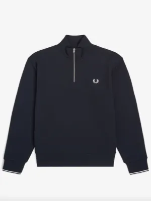 Fred Perry Half Zip Sweat Shirt/Navy - CORE SS25