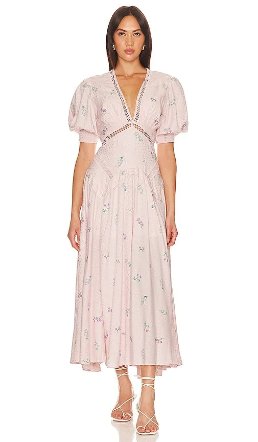 Free People Still In Love Maxi Dress in Rose