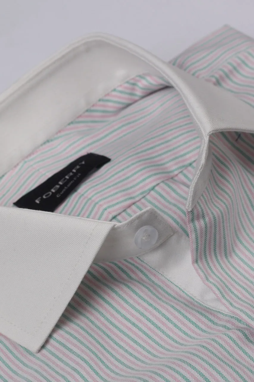 Green Pink Balanced Stripes Shirt