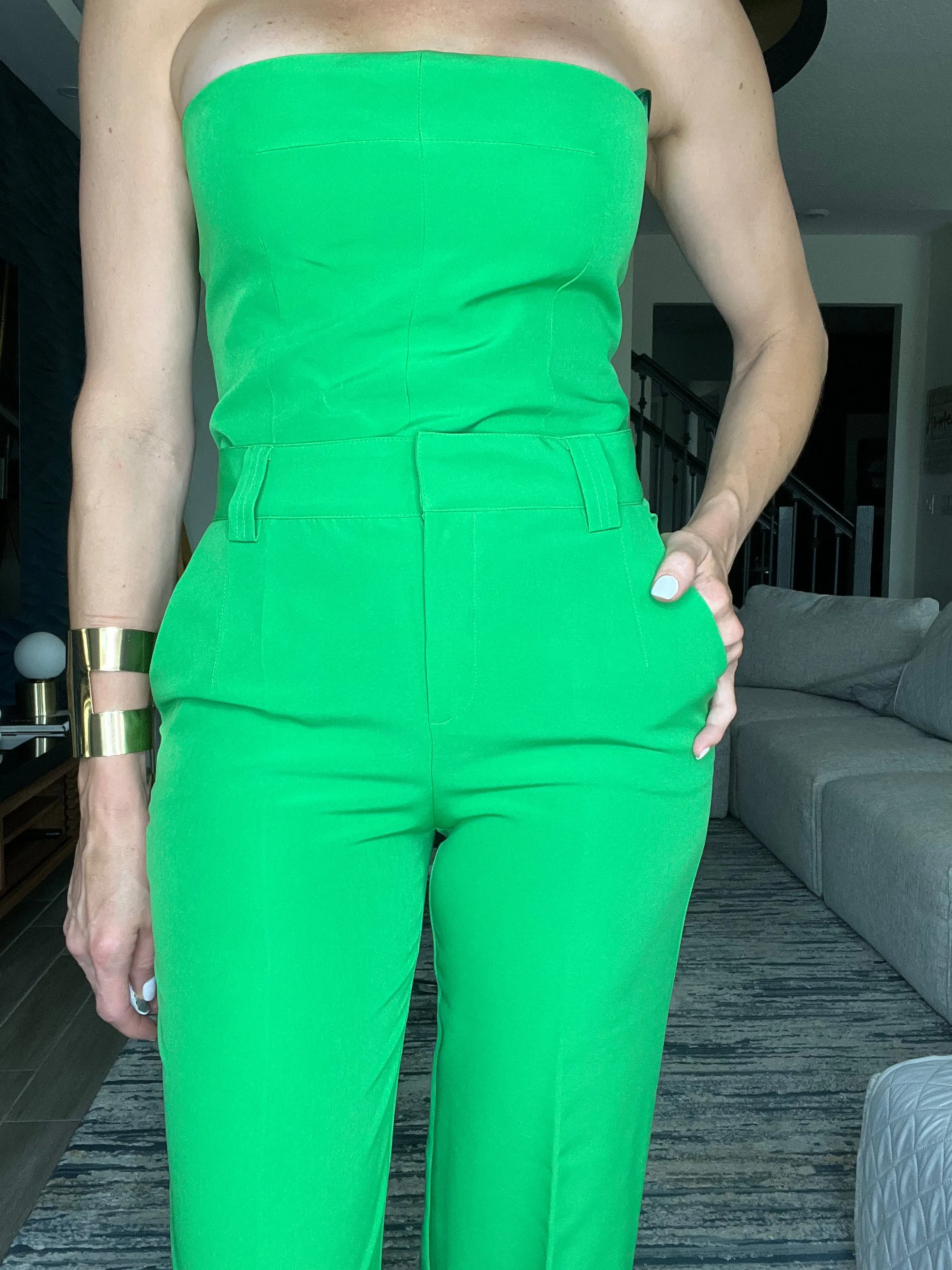GREEN STRAIGHT PANT