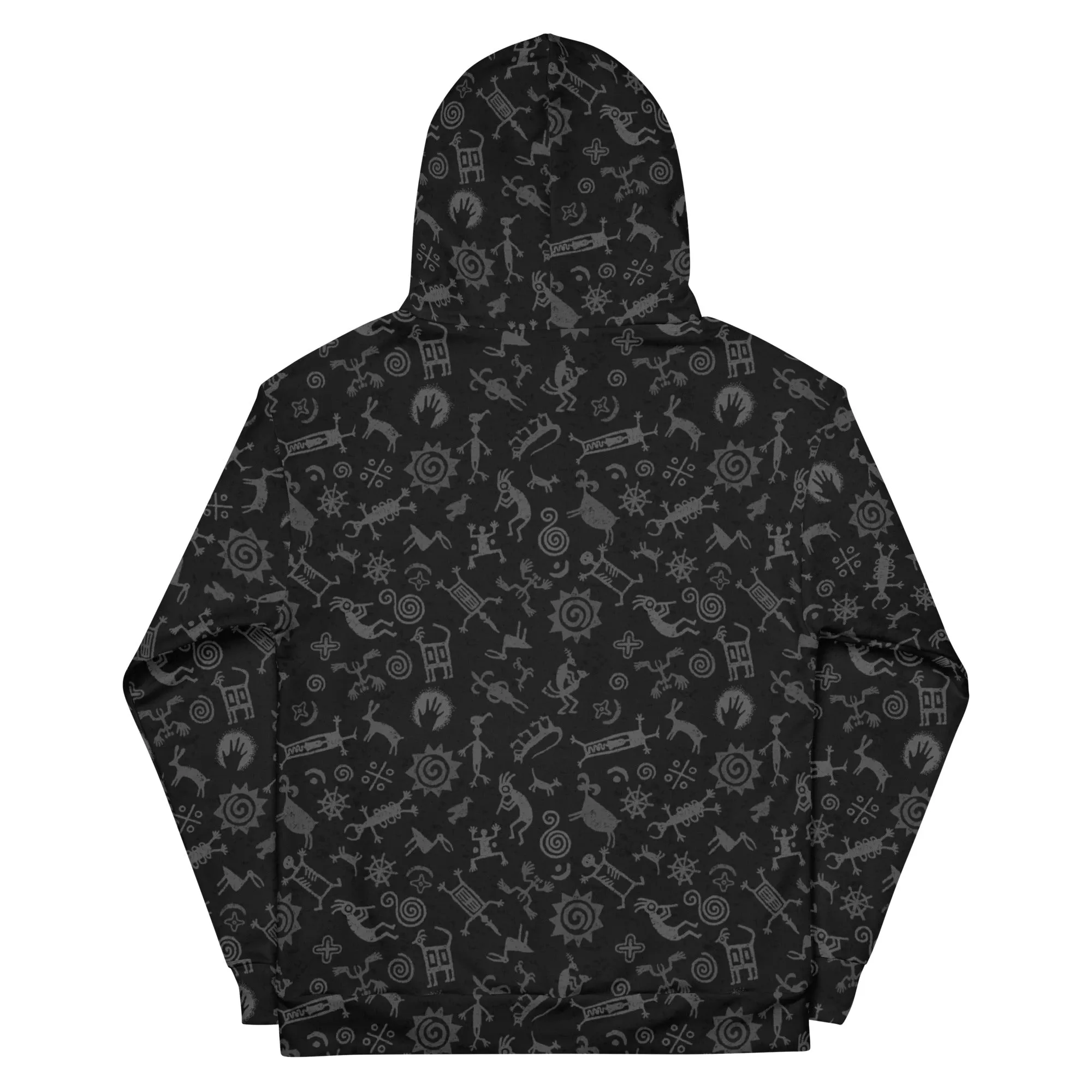 Hoodie - Petroglyphs - black & white