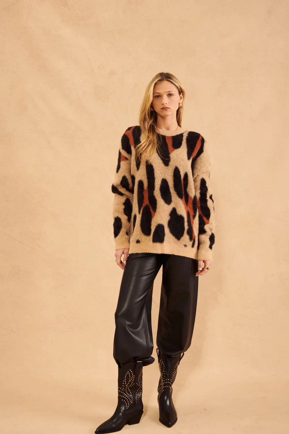 John   Jenn - Mylo Sweater in Ferocious