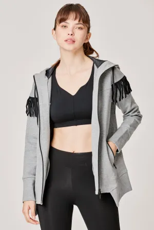 Kiwi Grey Fringe Sweatshirt