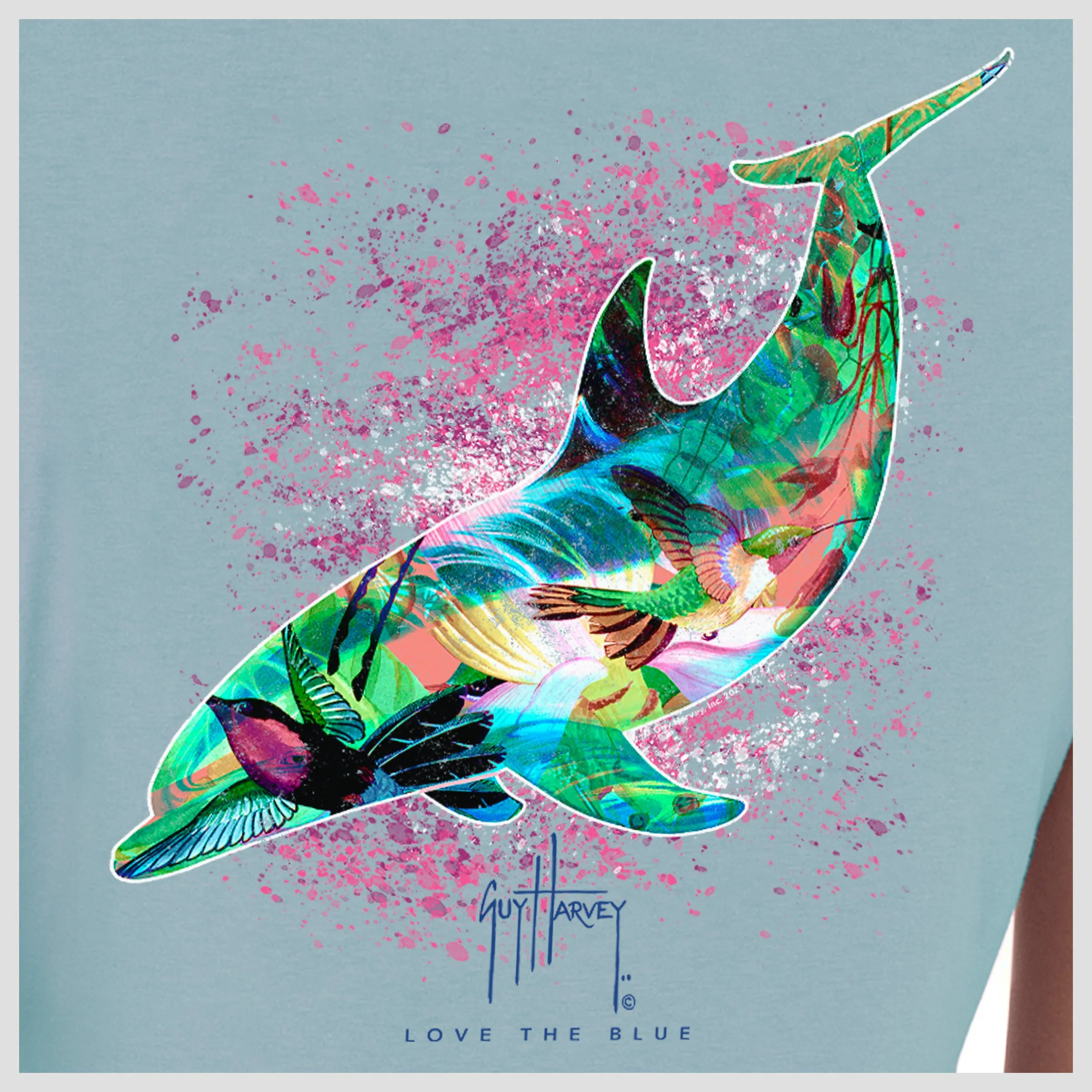 Ladies LTB Dolphin Short Sleeve V-Neck T-Shirt