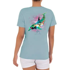 Ladies LTB Dolphin Short Sleeve V-Neck T-Shirt