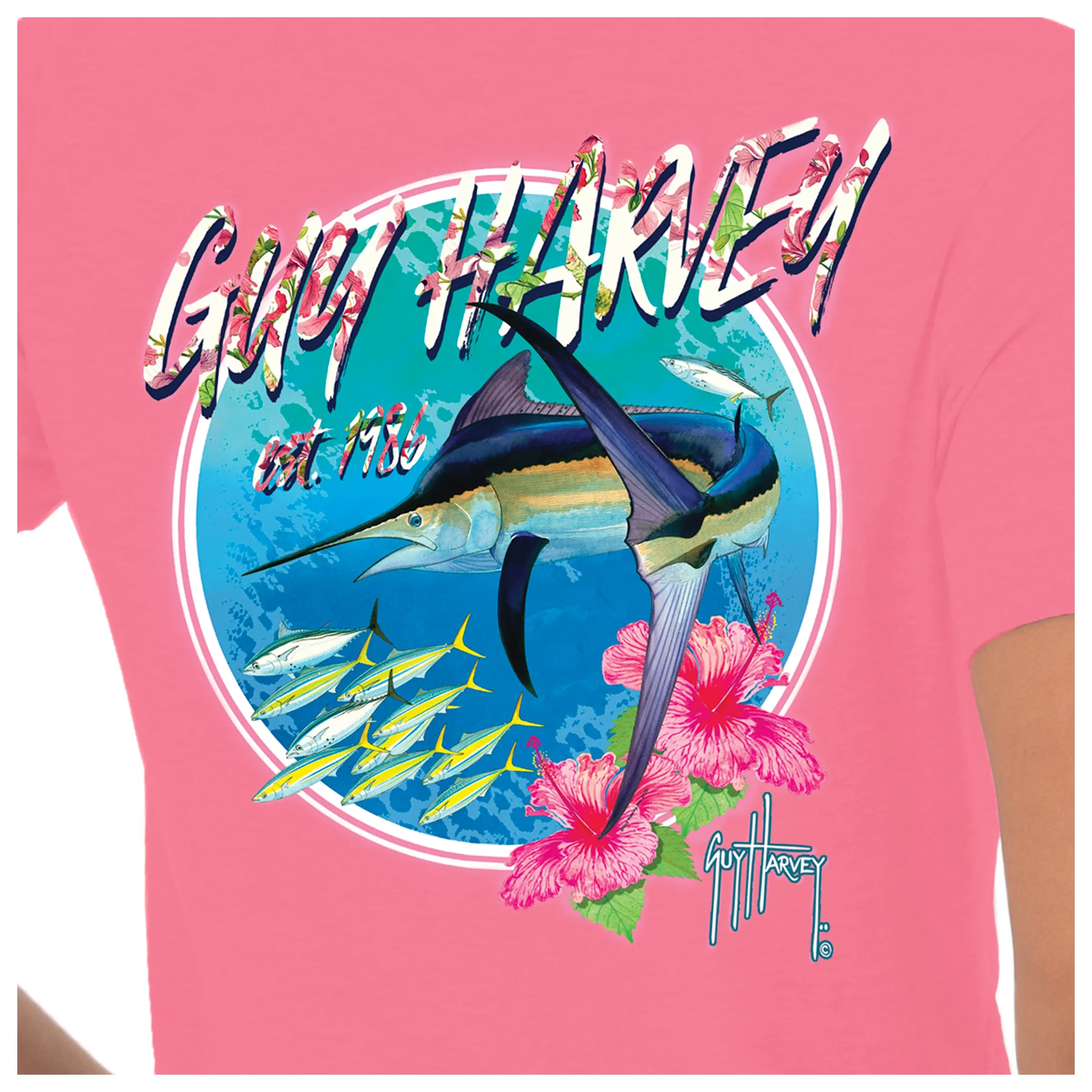 Ladies Marlin Runner Short Sleeve V-Neck T-Shirt