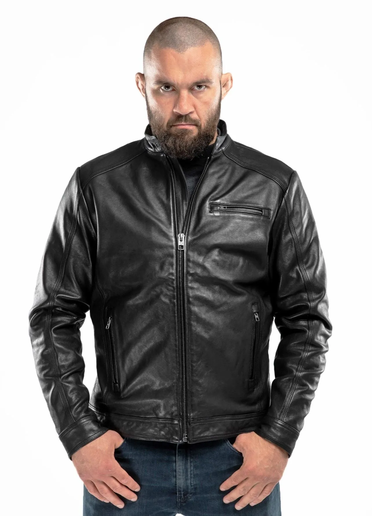 Leather jacket Hooper