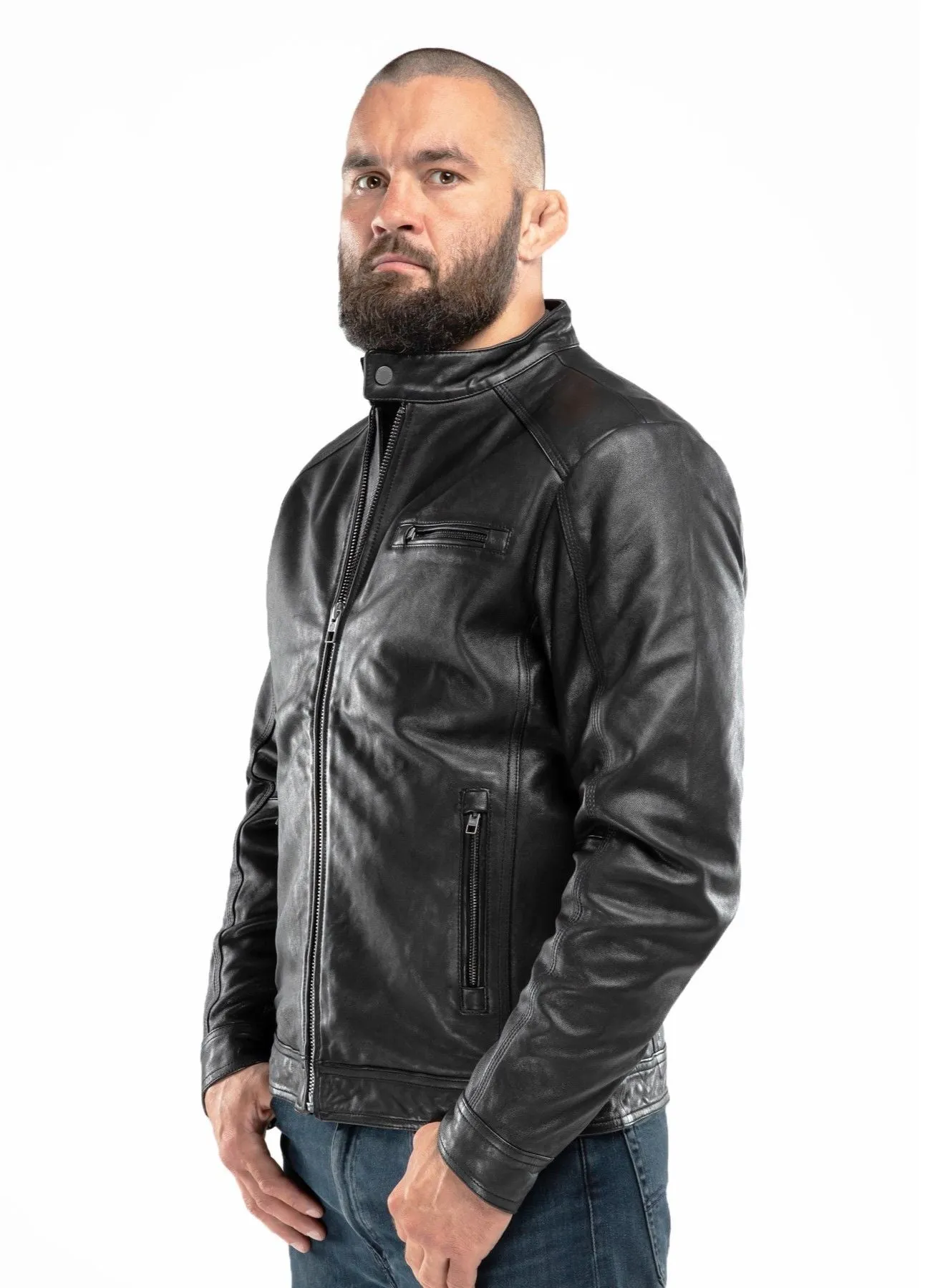 Leather jacket Hooper