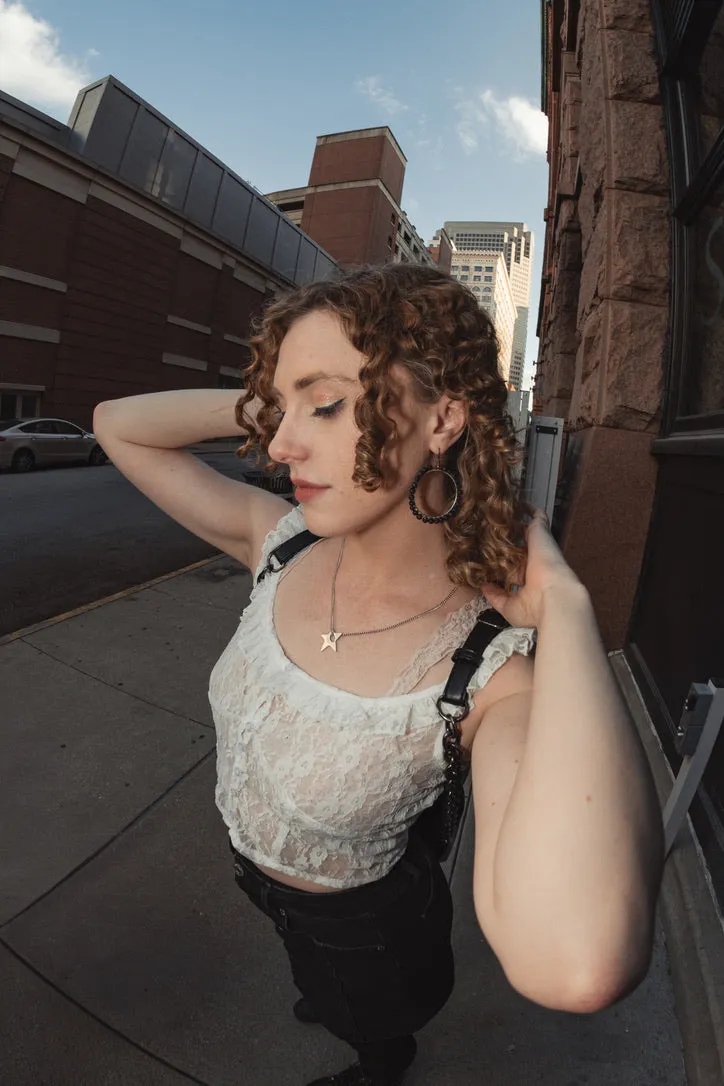 Lilah White Lace Top