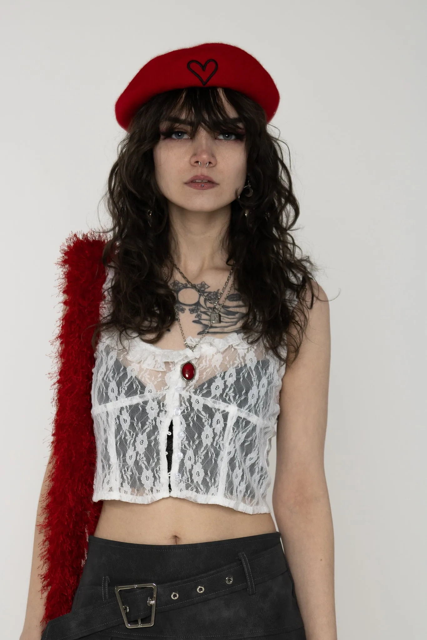 Lilah White Lace Top