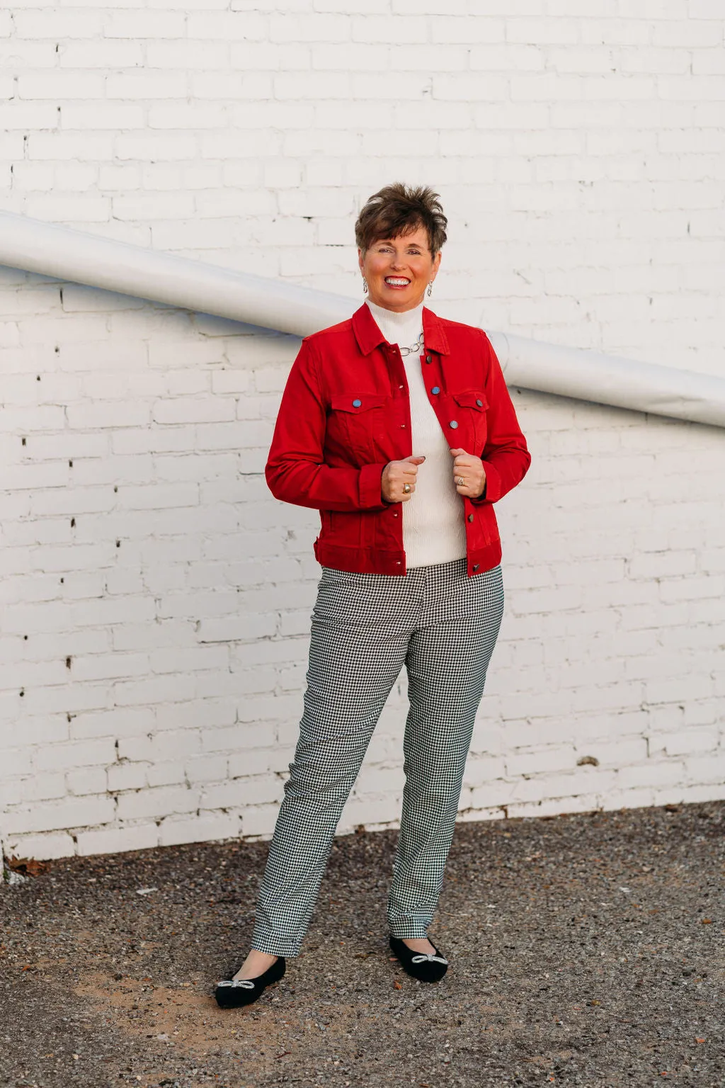 Liverpool: Classic Jean Jacket in Carnelian