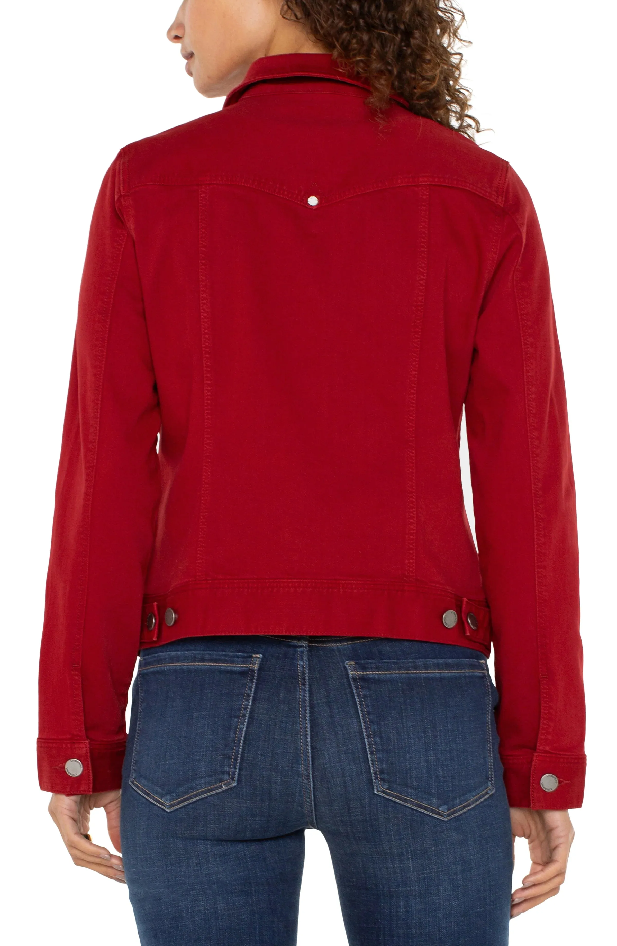 Liverpool: Classic Jean Jacket in Carnelian