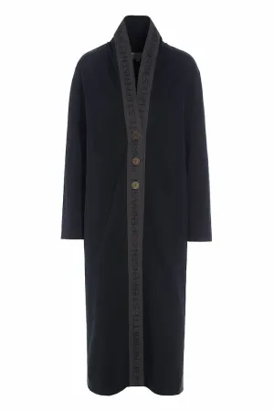 LONG CARDIGAN BRASS BUTTONS - 77003 - BLACK