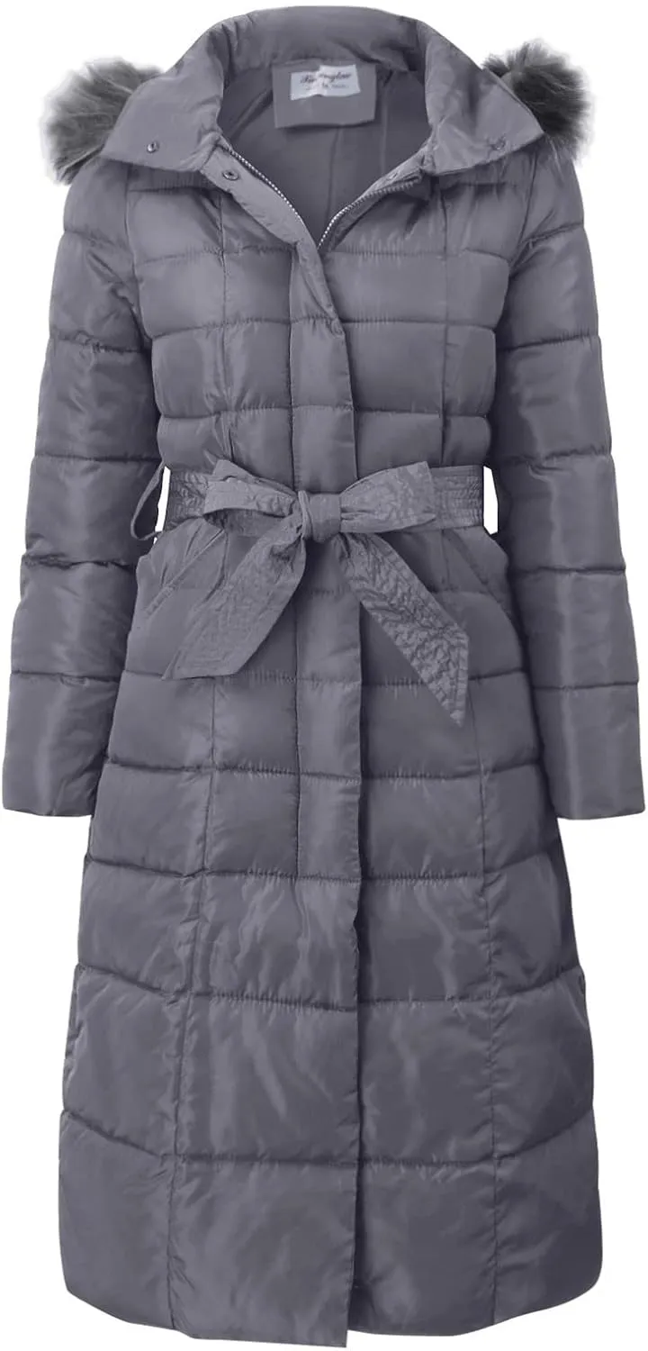Long Jacket Women Fur Collar Lace Up Cotton Parkas Coat Classic Winter 2023 Warm with Hood Military Utility Jackets