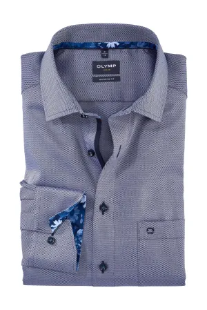 Luxor Modern Fit Plain Shirt - Marine