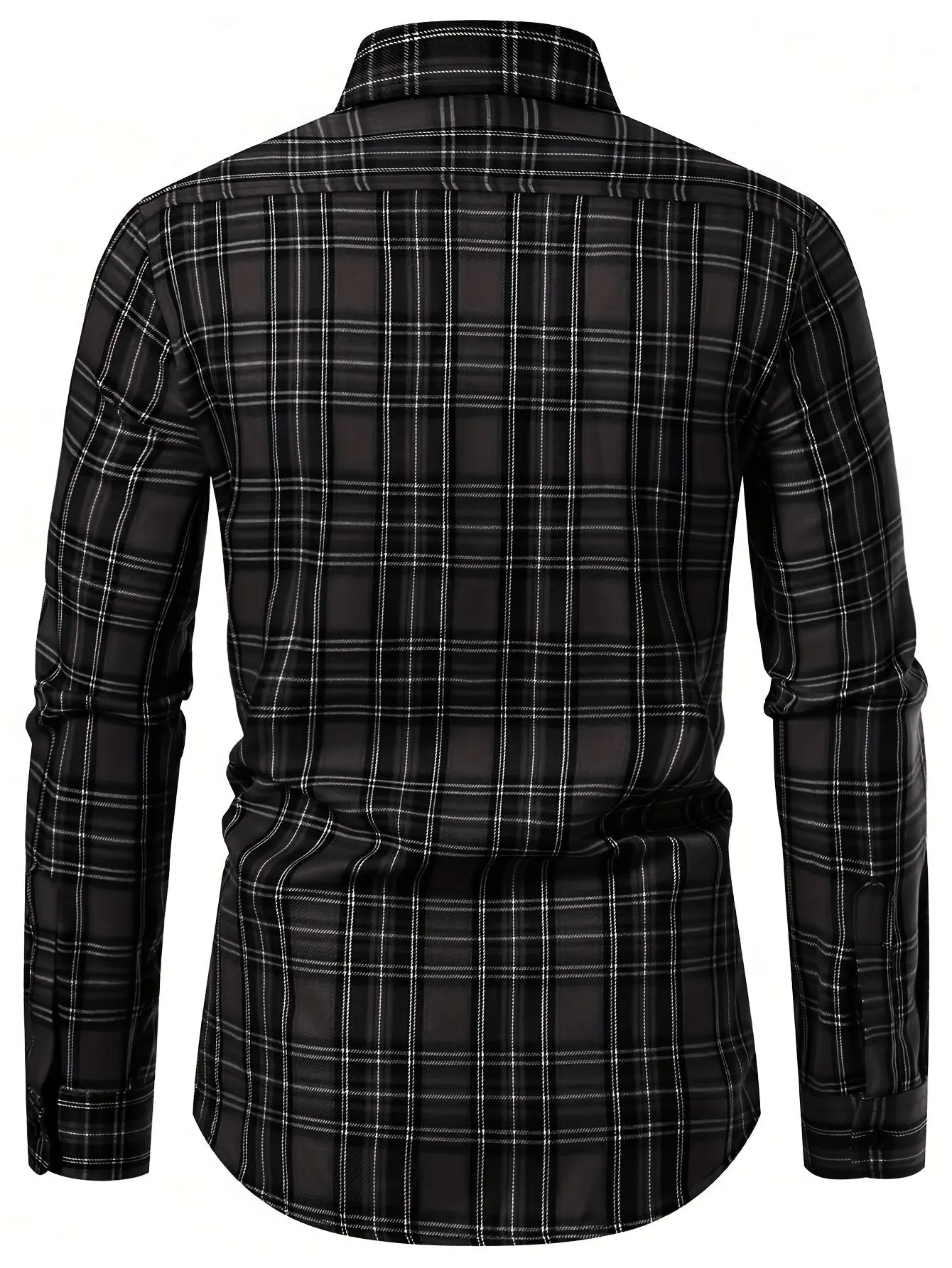 Men's Classic Design Plaid Pattern Dress Shirt