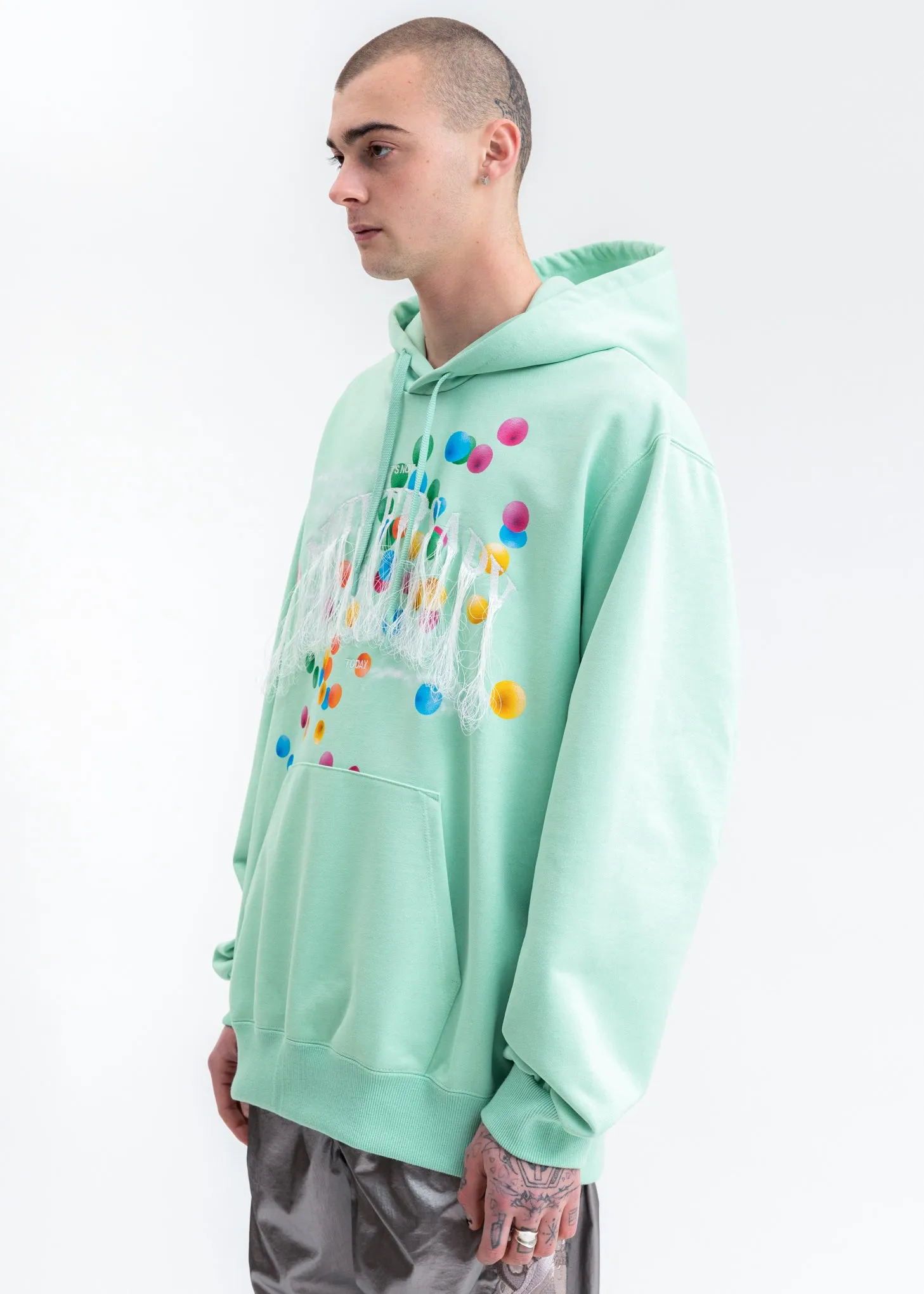 Mint Not Anniversary Embroidery Hoodie