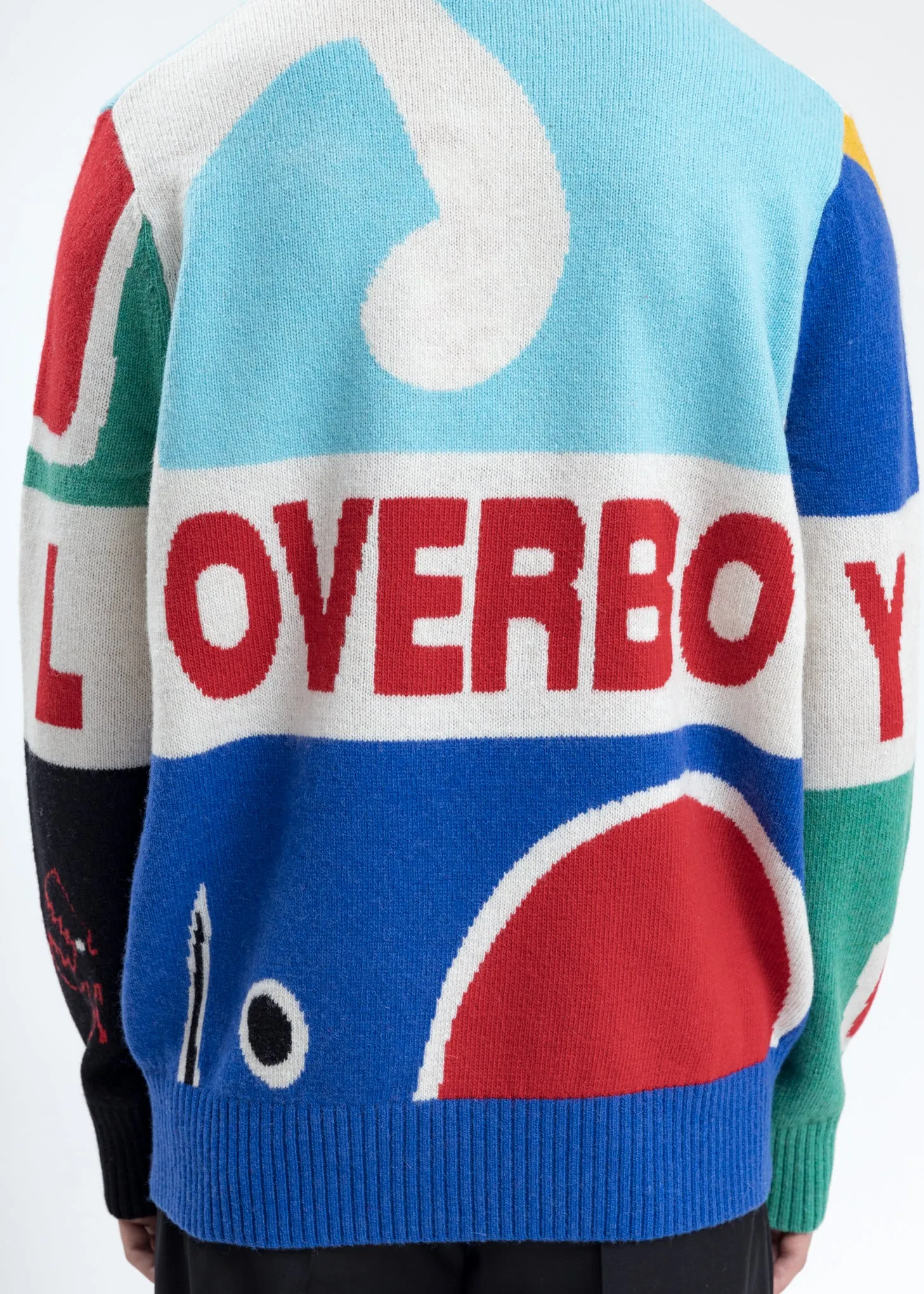 Multicolor Block Artwork Graphic Sweater