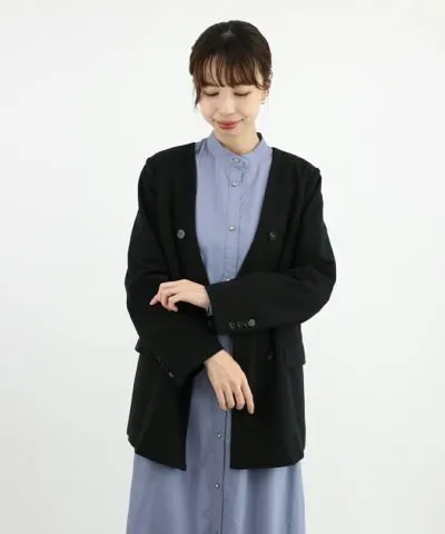 No Collar Double Jacket / COUPE LE COEUR