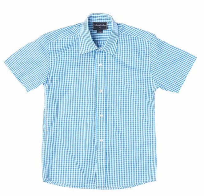 OR60Q-18-B-S174C743 Short Sleeve Gingham Cotton Shirt